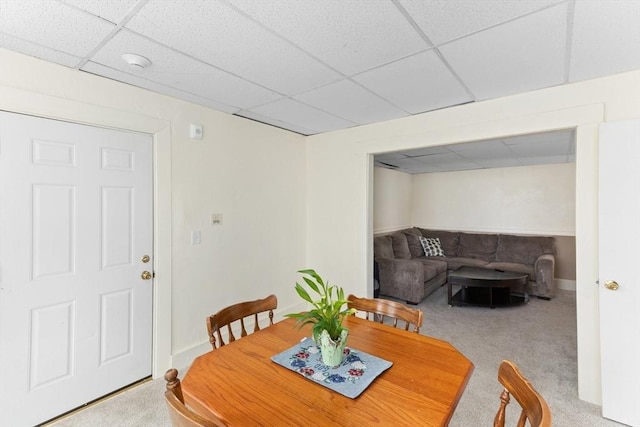 342 Broadway, North Attleboro, MA 02760 - dining space featuring a drop ceiling and carpet floors