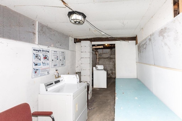 342 Broadway, North Attleboro, MA 02760 - unfinished basement with washing machine and dryer