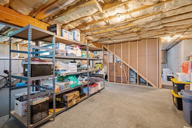 view of storage area