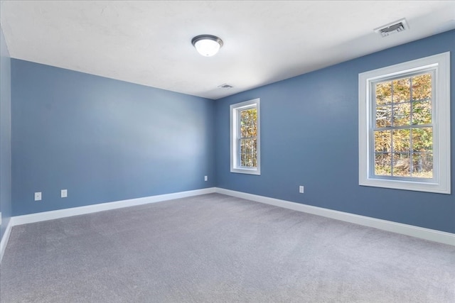 empty room with carpet flooring and plenty of natural light