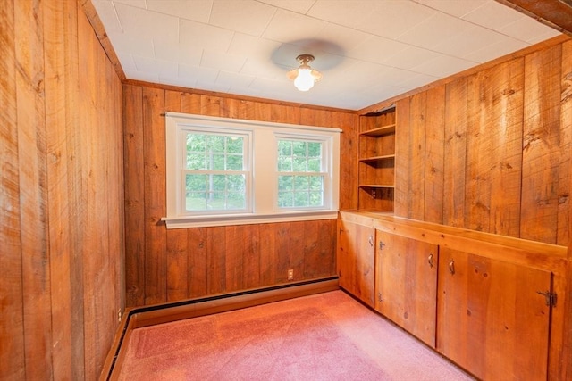 22 Liberty St, Bellingham, MA 02019 - unfurnished room with wood walls and built in shelves