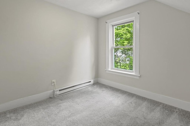 10 Jackson St, Ayer, MA 01432 - carpeted spare room with a baseboard heating unit and baseboards