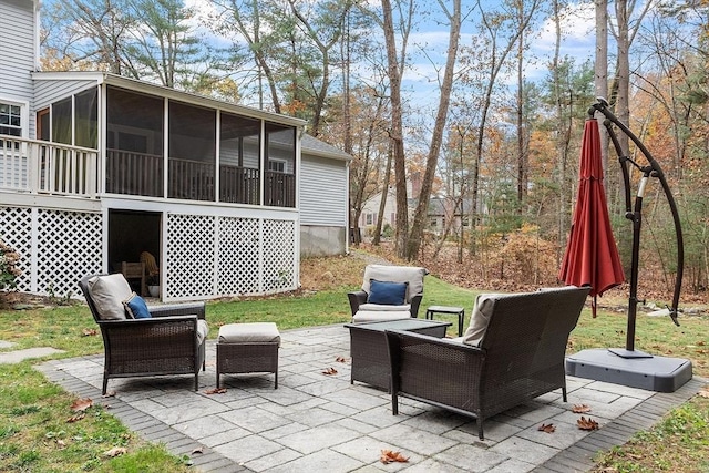 16 Kirsi Cir, Westford, MA 01886 - view of patio featuring a sunroom