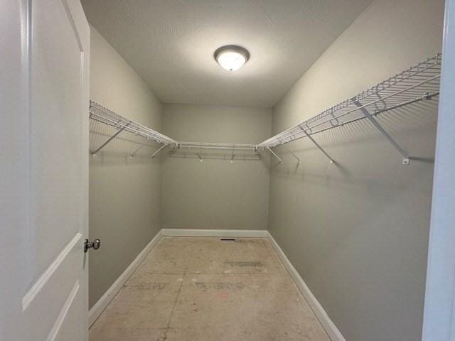 view of walk in closet