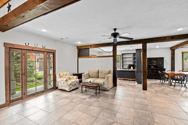 3 Side Hill Rd, Hingham, MA 02043 - sitting room featuring ceiling fan and recessed lighting