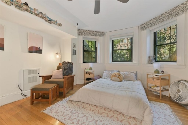 279 Beacon St Unit 1, Boston, MA 02116 - bedroom with wood finished floors and a ceiling fan