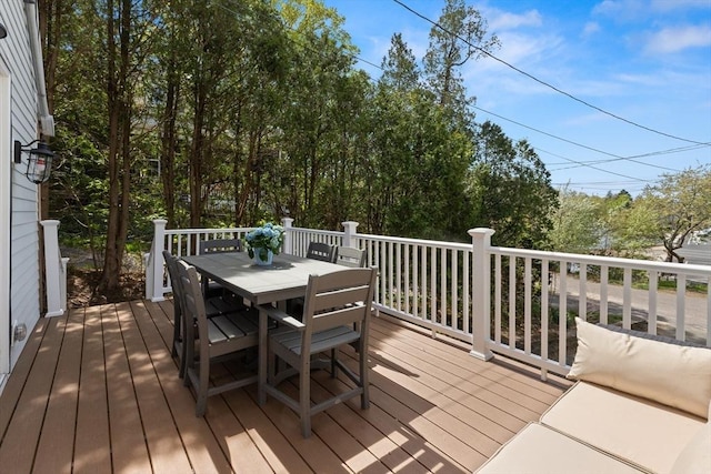 4 Agawam Ave, Ipswich, MA 01938 - wooden deck featuring outdoor dining area