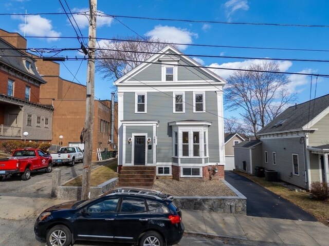 view of front of house featuring central AC