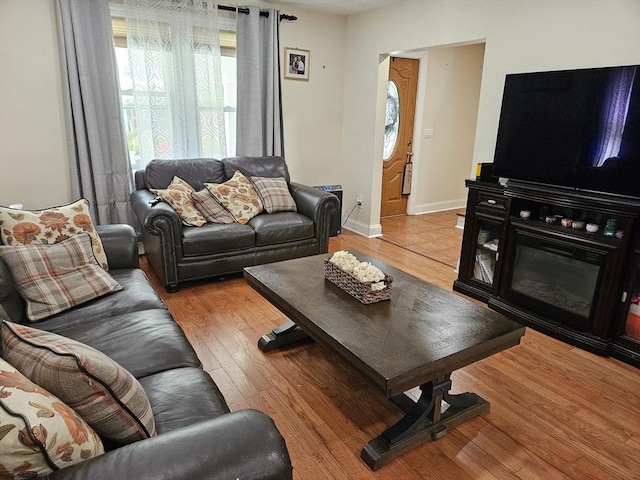 16 Boyd Ave, East Providence, RI 02914 - living room featuring wood finished floors and baseboards