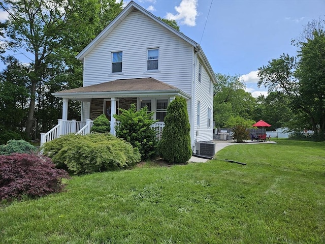 16 Boyd Ave, East Providence, RI 02914 - rear view of house with central air condition unit