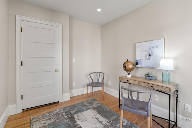 21 Francis St Unit 21, Newton, MA 02459 - home office with wood finished floors, baseboards, and recessed lighting