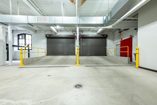 garage featuring visible vents