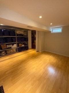 100 E 6th St Unit 2, Dracut, MA 01826 - below grade area with wood finished floors and recessed lighting
