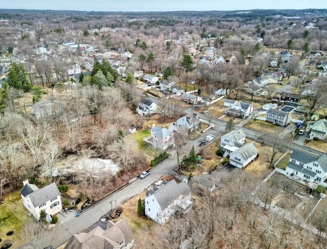 aerial view with a residential view