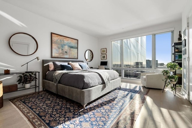 bedroom featuring hardwood / wood-style floors