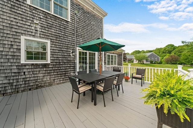 75 Country Way Unit 75, Dartmouth, MA 02748 - wooden deck with outdoor dining space