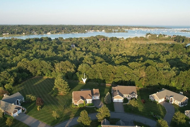 75 Country Way Unit 75, Dartmouth, MA 02748 - aerial view of property's location with a heavily wooded area and a nearby body of water