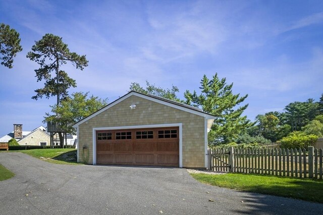 3 Anchorage Ln, Marblehead, MA 01945 - detached garage featuring fence