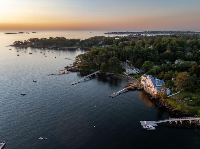 3 Anchorage Ln, Marblehead, MA 01945 - aerial view at dusk of a water view