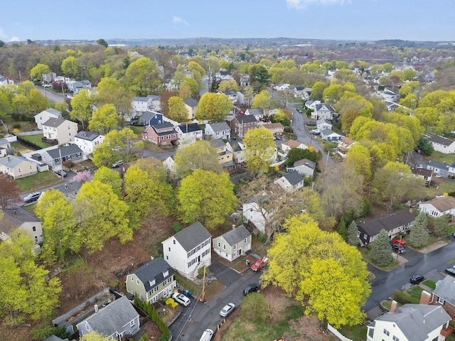 aerial view featuring a residential view