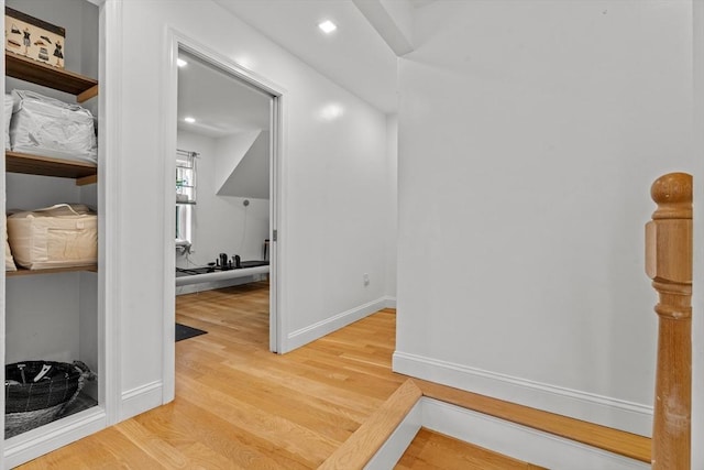 100 Ashland St, Lynn, MA 01905 - hall featuring light wood-style floors and recessed lighting