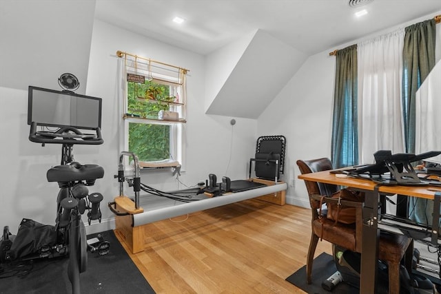 100 Ashland St, Lynn, MA 01905 - workout room with wood finished floors and baseboards