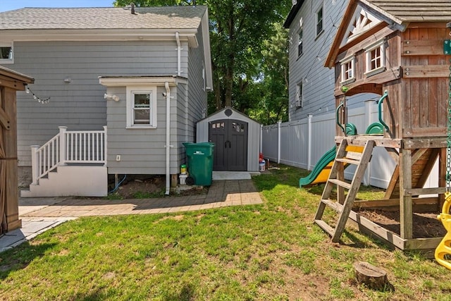 100 Ashland St, Lynn, MA 01905 - view of yard featuring a storage unit