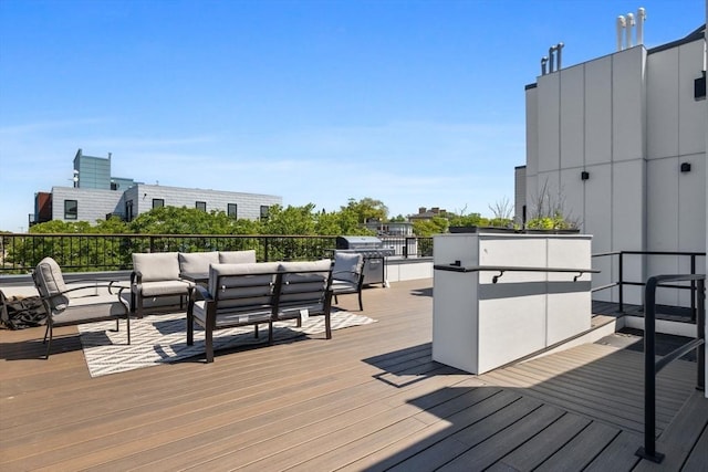277 Border St Unit 502, Boston, MA 02128 - deck featuring an outdoor hangout area and grilling area