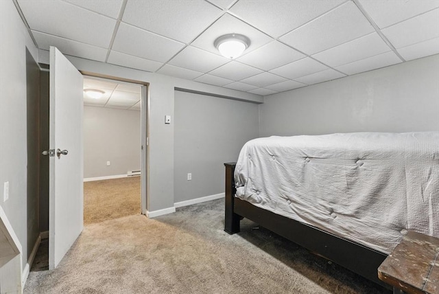 215 Pine Acre Rd, Springfield, MA 01129 - carpeted bedroom with a drop ceiling, baseboard heating, and baseboards