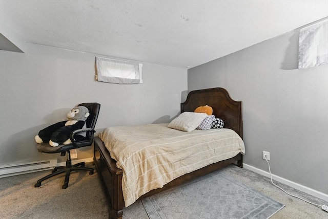 215 Pine Acre Rd, Springfield, MA 01129 - bedroom with carpet, a baseboard heating unit, and baseboards