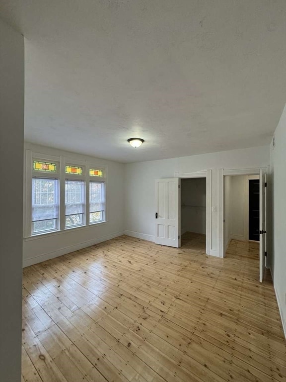 interior space with light hardwood / wood-style flooring