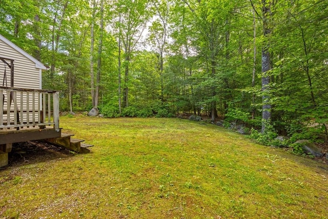 68 Ice Pond Dr, Northampton, MA 01062 - view of green lawn featuring a wooden deck