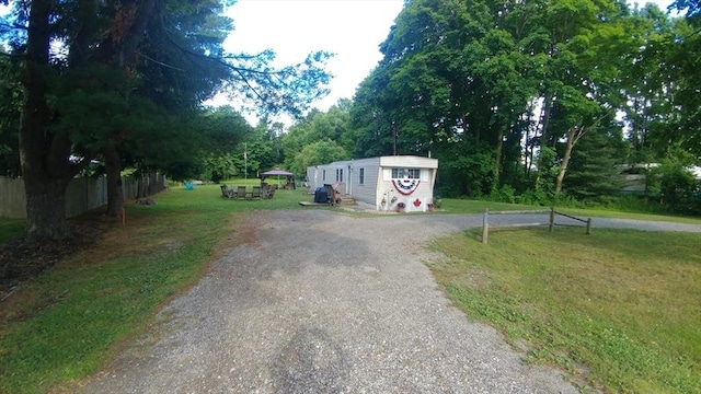 view of road featuring driveway