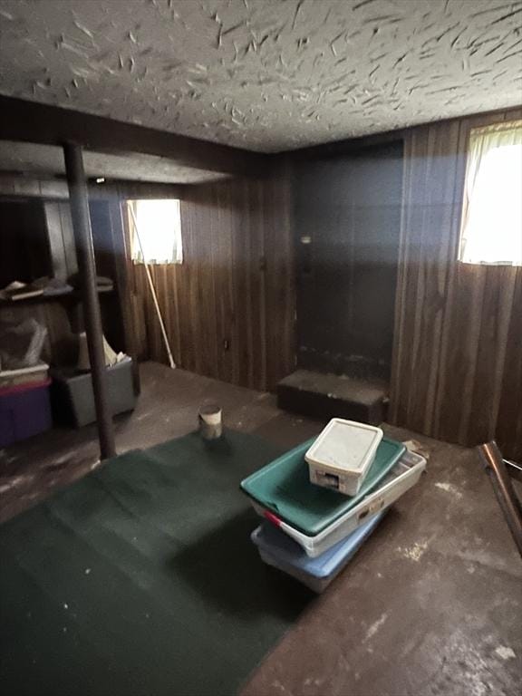 70 Sherman St, Quincy, MA 02170 - basement featuring wood walls and plenty of natural light