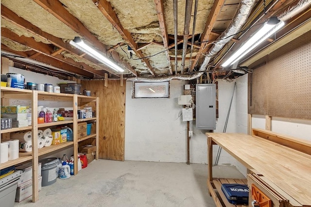 286 Laurel St, Melrose, MA 02176 - unfinished basement with electric panel