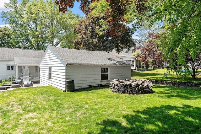 286 Laurel St, Melrose, MA 02176 - view of outdoor structure featuring an outdoor living space with a fire pit