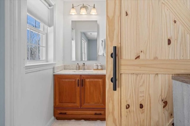 bathroom with vanity