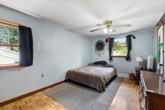 72 Heath St, Tewksbury, MA 01876 - bedroom featuring baseboards and a ceiling fan