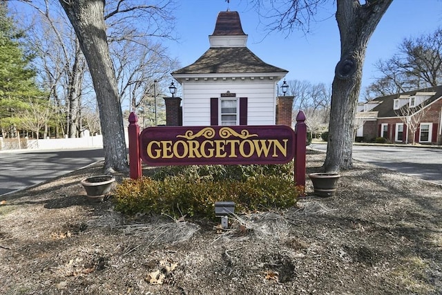 view of community sign