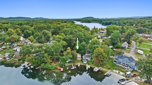 27 Lakeview St, Southwick, MA 01077 - aerial view featuring a view of trees and a water view