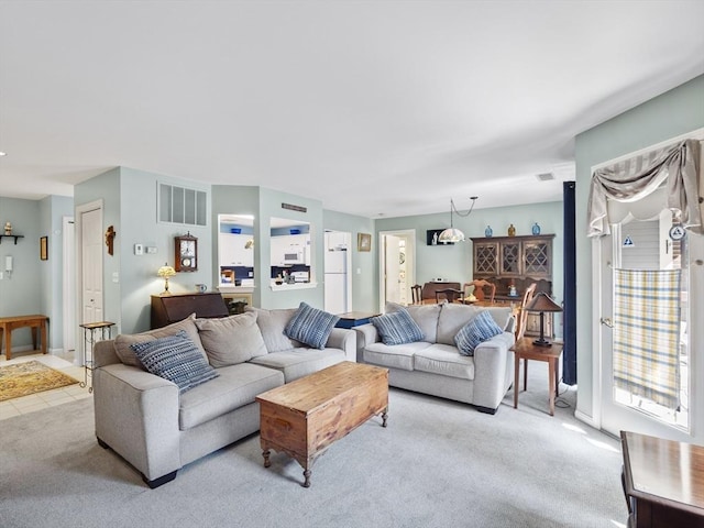 view of carpeted living room