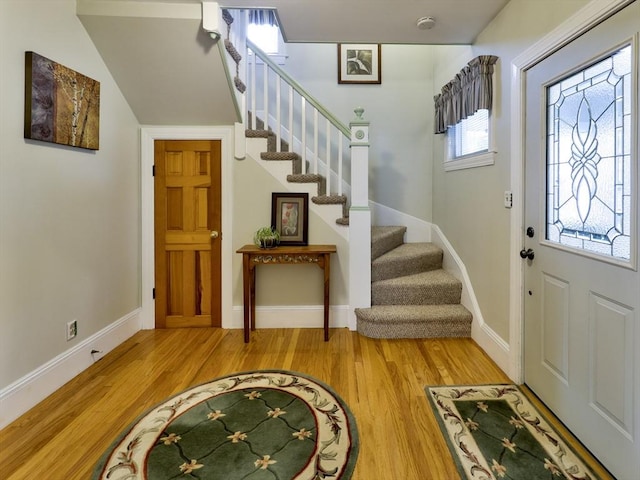 27 Newton Ave, Lynn, MA 01905 - foyer featuring light wood-style flooring and stairway