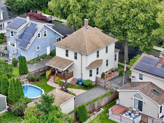 27 Newton Ave, Lynn, MA 01905 - view from above of property featuring a pool area