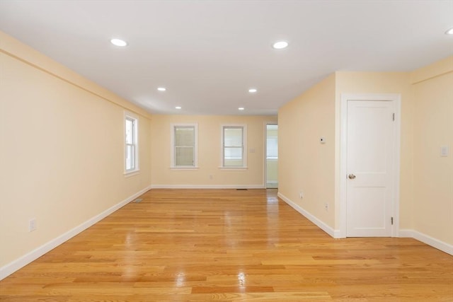 43 Hobart Ter, Braintree, MA 02184 - empty room featuring plenty of natural light, light wood-style flooring, and recessed lighting