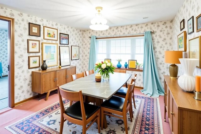 37 Colonial Way, Rehoboth, MA 02769 - dining space with wallpapered walls