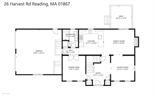 26 Harvest Rd, Reading, MA 01867 - room layout