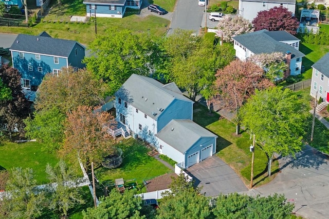aerial perspective of suburban area
