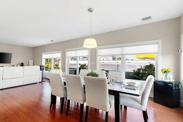 dining area featuring wood finished floors