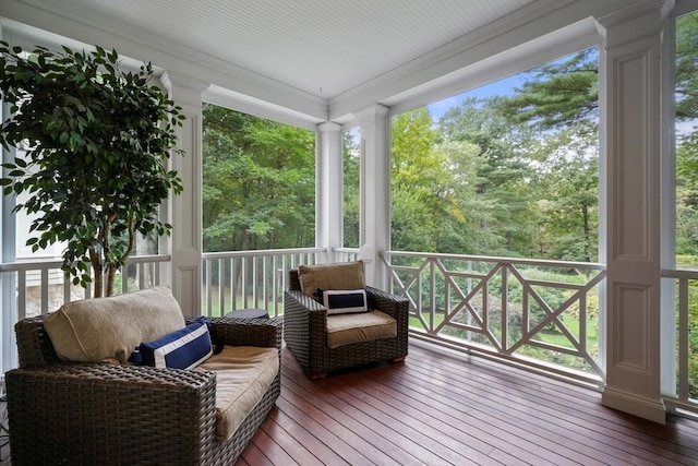 sunroom / solarium with plenty of natural light