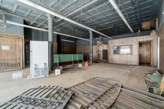 145-169 N Washington St, Boston, MA 02114 - miscellaneous room with concrete floors and wood walls
